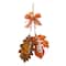 Glitzhome® 24.5" Fall Wood Maple Leaves with Bowknot Door Hanger